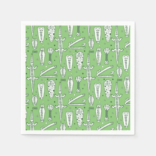 Sketch Crocodile Pattern Servet (Voorkant)
