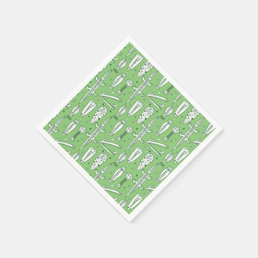 Sketch Crocodile Pattern Servet (Hoek)