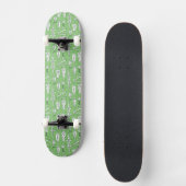 Sketch Crocodile Pattern Skateboard (Voorkant)