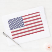 Sketch Effect USA Vlag sterren en Stripes Rechthoekige Sticker (Envelop)