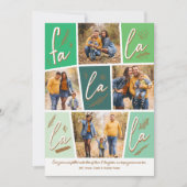 Sketch Fa La La La La La La La Vier Foto met kerst Feestdagenkaart (Voorkant)