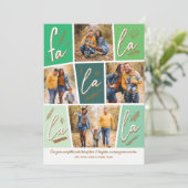 Sketch Fa La La La La La La La Vier Foto met kerst Feestdagenkaart (Staand voorkant)