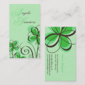 Sketch Floral Print - groen Visitekaartje (Voorkant / Achterkant)