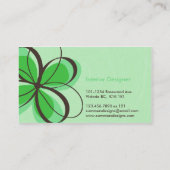 Sketch Floral Print - groen Visitekaartje (Achterkant)