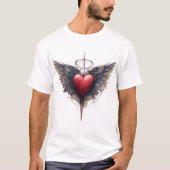 Sketch Hart met Vleugels T-Shirt (Voorkant)