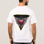 Sketch Hart met Vleugels T-Shirt (Achterkant)