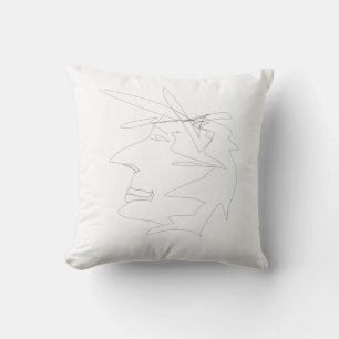 Sketch Head Weird Face Cushion Kussen