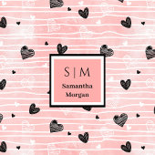 Sketch Hearts Art Best Valentine’s Romantic Love Fleece Deken