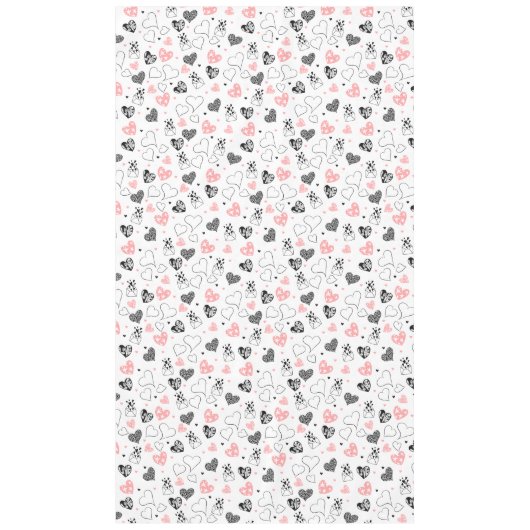 Sketch Hearts Personalized Best Valentine Gift  Tafelkleed (Voorkant)