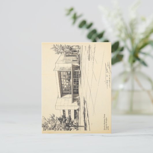 Sketch Hindu Monkey Boerderij Briefkaart (Staand voorkant)