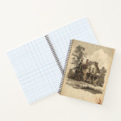 sketch House on Distressed Paper Notitieboek (Binnen)