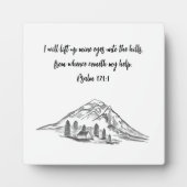 Sketch in pencil on Wall Motto with Psalm Plaque Fotoplaat (Voorkant)