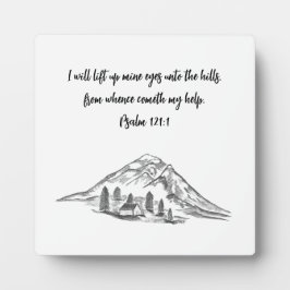 Sketch in pencil on Wall Motto with Psalm Plaque Fotoplaat