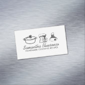 Sketch Koken Bakkerij zelfgemaakt voedsel Magnetisch Visitekaartje (Voorbeeld)