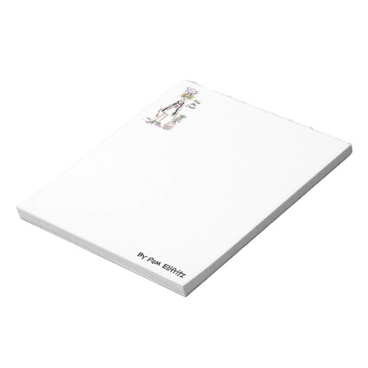 sketch moe kok ontredderd en rommelig heeft kus no notitieblok (Linkerzijde)