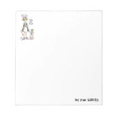 sketch moe kok ontredderd en rommelig heeft kus no notitieblok (Voorkant)