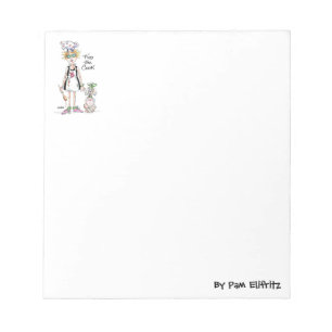 sketch moe kok ontredderd en rommelig heeft kus no notitieblok