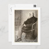Sketch of Charles Darwin, published in 1891 Briefkaart (Voorkant / Achterkant)