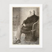 Sketch of Charles Darwin, published in 1891 Briefkaart (Voorkant)