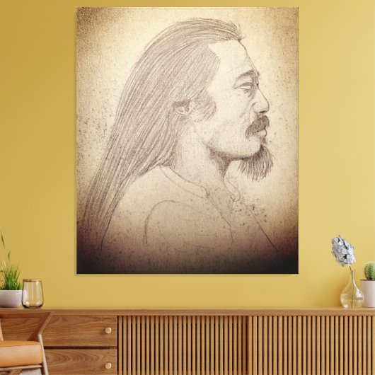 Sketch of Kitaro Canvas Afdruk (Insitu (Woonkamer))