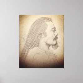 "Sketch of Kitaro", musician, composer, artist Canvas Afdruk