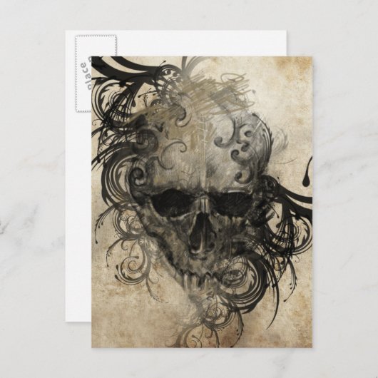 Sketch Of Tattoo Art, Handmade Illustration Briefkaart (Voorkant / Achterkant)
