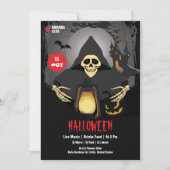 Sketch Pumpkin Halloween Party Uitnodiging (Voorkant)