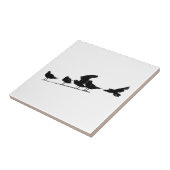 Sketch Seagull Pattern Flying Sitting Tegeltje (Zijkant)