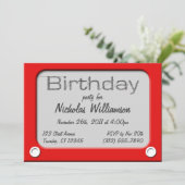 Sketch Speelgoed Birthday Party Invitation Kaart (Staand voorkant)