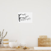 Sketch Thumbprint Tree Guest Book Poster (Keuken)