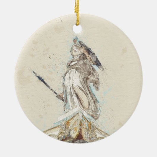 Sketch van Athena Keramisch Ornament – Klassiek Hu (Achterkant)