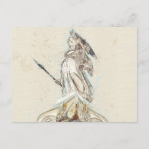 Sketch van Athena Statue Announcement Briefkaart