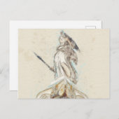 Sketch van Athena Statue Announcement Briefkaart (Voorkant / Achterkant)