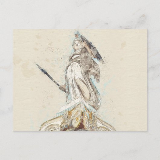 Sketch van Athena Statue Announcement Briefkaart (Voorkant)