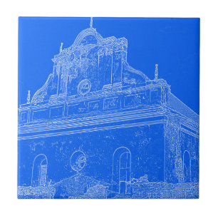 Sketch voor Slonim Great Synagogue Architecture Tegeltje