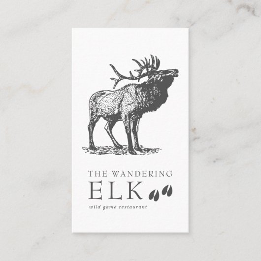  Sketch Wild Elk Visitekaartje (Voorkant)