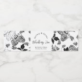 Sketch Zelfgemaakte Blackberry Jam Wrap-around Lab Waterfles Etiket (Enkel label)