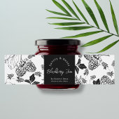 Sketch Zelfgemaakte Blackberry Jam Wrap-around Lab Waterfles Etiket