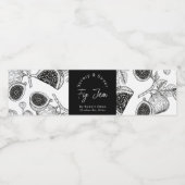 Sketch Zelfgemaakte Fig Jam Wrap-around Label Waterfles Etiket (Enkel label)