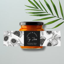 Sketch Zelfgemaakte Fig Jam Wrap-around Label
