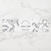 Sketch Zelfgemaakte Lemon Curd Wrap-around Label Waterfles Etiket (Enkel label)