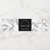 Sketch Zelfgemaakte Lemon Curd Wrap-around Label Waterfles Etiket (Enkel label)