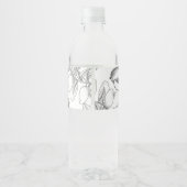 Sketch Zelfgemaakte Mango Jam Wrap-around Label Waterfles Etiket (Achterkant)