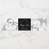 Sketch Zelfgemaakte Mango Jam Wrap-around Label Waterfles Etiket (Enkel label)