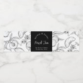 Sketch Zelfgemaakte Peach Jam Wrap-around Label Waterfles Etiket (Enkel label)