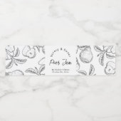 Sketch Zelfgemaakte Pear Jam Wrap-around Label Waterfles Etiket (Enkel label)
