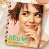 Sketchbook Aangepaste foto Schattigee Monogram Naa Notitieboek