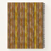 Sketchbook butterfly on brown stripes add name notitieboek (Achterkant)