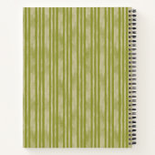 Sketchbook butterfly on green stripes add name notitieboek (Achterkant)