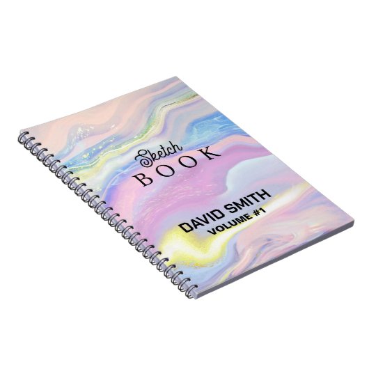 Sketchbook cadeau voor haar met aangepaste naamkle notitieboek (Rechterzijde)